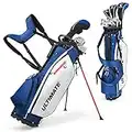 COSTWAY Men's Golf Clubs Package Set with Alloy Driver, 3# Fairway Wood, 4# Hybrid, 6-9# & P Irons, Putter and Stand Bag, Right Hand