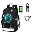 Anime Lumineux Sac À Dos Noctilucent Sacs D'école Daypack USB port de charge Sac De Voyage D'ordinateur Portable Sac À Main Pour Garçons Filles Hommes Femmes (garçon de musique)