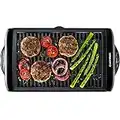 Chefman Electric Smokeless Indoor Grill w/Non-Stick Cooking Surface & Adjustable Temperature Knob from Warm to Sear for Customized BBQ Grilling, Dishwasher Safe Removable Water Tray, Black, 150 SQ