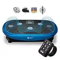 Rumblex Plus 4D Vibration Plate Exercise Machine - Triple Motor Oscillation, Linear, Pulsation + 3D/4D Motion Vibration Platform | Whole Body Viberation Machine for Weight Loss & Shaping. (Blue)
