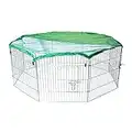 AQPET Recinto box per animali cani gatti roditori 60x60cm per esterno giardino con rete parasole