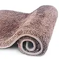 FCSDETAIL Alfombrilla de Baño Antideslizantes, Tapete para el Piso Lavable a Máquina con Microfibras Suaves Absorbentes de Agua para Bañera, Ducha y Baño