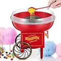 HOUSNAT Cotton Candy Machine 500 W Candy Floss Maker with 10 Bamboo Stick, Retro Style Design, Great Gift for Birthday Parties, Children's Day and Christmas Day