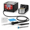 Eastvolt Digital Soldering Station with 10 Minute Sleep Function, Auto Cool Down, C/F Switch, Ergonomic Soldering Iron