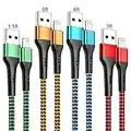 iPhone Charger Cable 4Pack-1.5/3/6/6FT,Durcord iPhone Charger Cord MFi Certified Lightning Cable,Fast iPhone Charging Cord Nylon Braided Compatible iPhone 11/ XS/Max/XR/X/8/8P/7/7P/6/SE/iPad/iPod