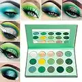 Palette Ombretti Professionali Verde Opachi,Afflano Eyeshadow Palette Avocado Green Glitter Matte Shimmer 15 Colors,Bellezza Trucco Occhi Ombretto Make up Palettes Cream Opaco Brillanti Pigmentate