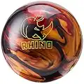 Brunswick Rhino Bowling Ball, Red/Black/Gold, 12 lb