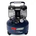 Campbell Hausfeld Quiet Air Compressor, 6 Gallon Pancake, Half The Noise, 4X Life, All The Power (DC060500)