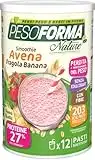 Pesoforma Nature Smoothie Fragola E Banana, Pasto sostitutivo per il controllo del peso, Smoothie a base di crusca d'avena, Aiuta a rimettersi in forma, 203 calorie, 12 pasti, 420 gr