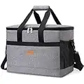 Lifewit 30L Nevera Portatil Grande Bolsa Térmica Porta Alimentos Bolsa Isotermica con Correa Ajustable Bolso para Picnics, Fiestas, Camping, Gris