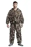 Lejie Camouflage 3D Costume de Chasse au Tireur d'élite Ghillie Costume Sniper Chasse Vêtements Tactique Observation des Oiseaux Plein Air Camouflage Photographie Vie Sauvage Cacher