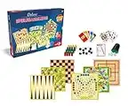 Noris 606111237 - Deluxe Spielesammlung mit Spielen wie Mau Mau, Mühle, Dame, Yatzy, Backgammon oder Nur keine Aufregung, für 2 bis 6 Spieler ab 6 Jahren