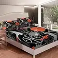 Basketball Fitted Sheet for Kids Boys Girls Teens Sport Theme 3D Basketball Star Bed Sheet Set Skin-Friendly Microfiber Bed Cover Decor 3Pcs Bedding Set with 2 Pillowcases Full