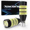 Xnourney 921 T15 LED Bulbs,Upgraded T15 51smd 4014 Chipsets,Error Free 906 912 W16W 6000K White LED Bulbs with Projector for Back Up Reverse Lights（Pack of 2）