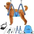 MYPIN Amaca Toelettatura per Cani e Gatti, Tessuto a 3 Strati con Anello Regolabile e Ganci a D in Acciaio Inox Amaca Toelettatura per Animali Domestici, Kit 10 in 1