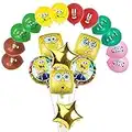 19pcs Spongebob Squarepants Balloons Birthday Party Supplies Decorations Set for Kids