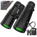 12x42 Binoculars for Adults with Binoculars Harness Strap Bag, BAK4 Prism FMC Lens Compact Binoculars for Bird Watching Hunting Travel Concerts Sightseeing and Sports Games