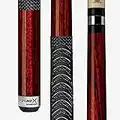 Players HXTC15 Billiard Pool Cue PureX Enhanced Zebrawood Forearm and Butt with Mz Multi-Zone Grip, Kamui Tip, 19-Ounce, 11.75 mm