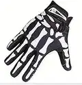 MEW Unisex Riding Gloves for Cycling, Biking, Motorcycle with Full Finger Skeleton Design Non-Slip Outdoor Gloves (Large)