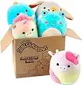 Squishmallow 5" Plush Mystery Box, 5-Pack - Assorted Set of Various Styles - Official Kellytoy - Cute and Soft Squishy Stuffed Animal Toy - Great Gift for Kids