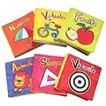 TOP BRIGHT Soft Books for Babies, Baby Toys 6 to 12 Months Girls Boys, Crinkle Sensory Books for Infants 1 Year Old Bath Toy (Pack of 6)