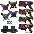 ArmoGear Rechargeable Laser Tag | Laser Tag Guns and Vests Set of 4 Includes 4 Accuracy & Invisible Scopes for Indoor & Outdoor Play | Cool Lazer Tag Gift Toy for Kids, Teen Boys & Girls Ages 8 +