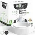 Bed Bug Interceptors - 8 Pack | Bed Bug Blocker (Pro) Interceptor Traps (White) | Eco Friendly Insect Trap for Bed Legs | No Chemicals or Pesticides | Monitor, Detector, and Trap for Bed Bugs