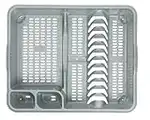 Large Dish Drainer Strong Plastic Holds up to 12 plates with two cutlery drainer Grey/Silver 46.50 x 38.00 x 9.00 cm