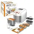 Imetec Zero-Glu Panificadora, 20 Programas Pan y Dulces, sin Gluten, Accesorios para 3 Formas diferentes de Pan, Temporizador Digital, Libro de Cocina, Capacidad 1 kg, Amasa, Fermenta y Hornea, 920W