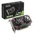 SAPLOS GTX 1050 Ti Gaming Graphics Card, 4GB 128-bit GDDR5, DisplayPort HDMI DVI, Computer GPU, PC Video Cards, PCI Express x16, DirectX 12