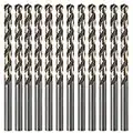12 PCS,5/32", HSS Black and Gold Coated Twist Drill Bits, Metal Drill, Ideal for Drilling on mild Steel, Copper, Aluminum, Zinc Alloy etc. Pack in Plastic Bag