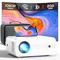 iZEEKER Projector, 5G&2.4G WiFi Bluetooth Mini Projector, Native Full HD 1080P 200 ANSI Support 4K with Case, 300 inch Display 75% Zoom Dual Speakers Portable Movie Projector for Smartphone/PS5/TV Stick