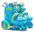 Adjustable Roller Skates for Girls & Boys with Light Up Wheels (Age 3-9) – Roller Skates with Illuminating Wheels (S Size)