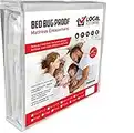 Local Group Industries Bed Bug Proof Zippered Mattress Encasement, Polyester-Cotton Bed Bug Mattress Protector, Waterproof and Breathable Queen Size Mattress Cover, Fits 60 x 80 in. 9-12 in. Depth