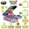 DUMAO 12 in 1 Vegetable Chopper, Multifunctional Mandoline Slicer Dicer Household Kitchen Manual Julienne Grater Cutter for Onion, Garlic, Carrot, Potato, Tomato, Fruit, Salad