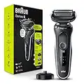 Braun Series 5 5050cs Easy Clean Electric Razor for Men With Charging Stand, Precision Trimmer, Body Groomer, Black, 1 Count