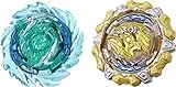 Hasbro Beyblade Burst QuadDrive, Pack of 2 Magma Roktavor R7 and Gilded Balderov B7 Competition Spinners