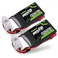 OVONIC Lipo RC batería 2pcs 7.4V 450mAh 50C 2S con Conector JST para Emax Babyhawk Doinker Moskito Mico RC Heli 250 Helicóptero Pequeño Avión Micro FPV Racing Drone Quadcopter