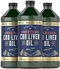 Carlyle Cod Liver Oil Norwegian | 16 fl oz Liquid | Pack of 3 Bottles | Non-GMO, Gluten Free