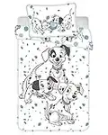 Disney Juego de edredón y almohada para cuna de bebé 101 Dálmatas, juegos de ropa de cama para niños y niñas, con la familia de dálmatas iónicas, color blanco