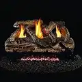 Peterson Real Fyre 24-inch Split Oak Log Set With Vent-free Natural Gas Ansi Certified G9 Burner - Variable Flame Remote