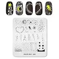 Alexnailart - Piastra in acciaio inossidabile per stamping unghie, stampini con immagini di cielo e stelle per Nail Art, manicure e decorazione fai da te (SK004)