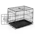 lionto Hundetransportkäfig Hundetransportbox Tiertransportbox Hundebox, (S) 45x31x36 cm schwarz