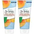 St. Ives Acne Control Face Scrub Apricot, Minimize Pores, Prevent Acne and Blemishes, With Salicylic Acid ,100% Natural Exfoliants, 6 oz, Twin Pack