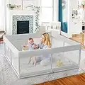 Fodoss Playpen Baby, 47x47inch Play Pen for Baby, Small Baby Playard, Baby Playpen for Apartment, Play Yard for Baby, Baby Activity Play Fence, Extra Large Baby Playard, Parc Pour bébé