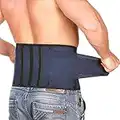 AVESTON Back Support Lower Back Brace for Back Pain Relief - Thin Breathable Rigid 6 ribs Adjustable Lumbar Support Belt Men/Women Keeps Your Spine Straight, Surgery, Fracture - Large 38-45" Belly