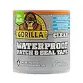 Gorilla Waterproof Patch & Seal Tape, 4" x 8', Clear, (Pack of 1)