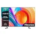 Hisense 75A76GQ QLED 4K Smart TV - 190,5 cm (75 Zoll) Dolby Vision & Atmos/ 60Hz Panel/Game Mode/UHD AI Upscaler/HDR10+/DVB-C/S/ S2/ T/ T2/WiFi/Bluetooth/Alexa/Google Assistant/anthrazit