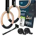 ZenOne Sports Holz-Turnringe in Premium Qualität, splitterfrei, Gymnastikringe mit Griffband, Türanker & Gurten, Trainingsgerät für Fitness, Calisthenics & Turnen, mit E-Book & Workout-Guide & -Video