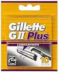 Gillette Lames de Rasoir Homme GII Plus Lubrastrip, Pack de 10 Lames de Recharges [OFFICIEL]